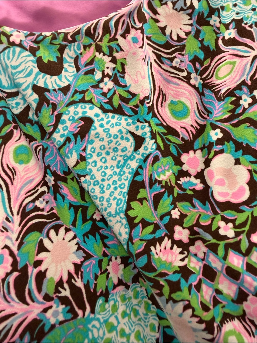 NWT LILLY PULITZER MELA ACTIVE DRESS SIZE L UPF 50+ MULTI CROSSGRAIN ROYAL ZOO - Picture 4 of 15